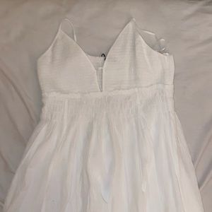 white beach dress spaghetti strap
